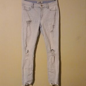Refuge Light Wash Distressed Skinny Jeans Size 4